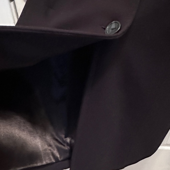 Kristen Blake Classic Black Fully Lined Washable Trench Coat Size 12 - Picture 8 of 8